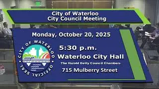 City of Waterloo Finance Committee Meeting - Monday, October 20, 2025