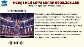 IELTS DAY 5 || Describe a creative person (artist, musician) you admire