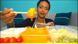 ASMR * Butter Chicken & Chicken Momos (INDIAN FOOD MUKBANG) * ا س م ر * الاكل الهندي