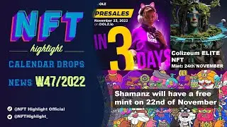 NFT Drops Calendar | IDO | DOLZ.io IDO Drops in November & Upcoming Mint Drops & News