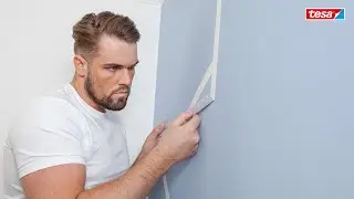 How to create geometric wall designs with tape?
