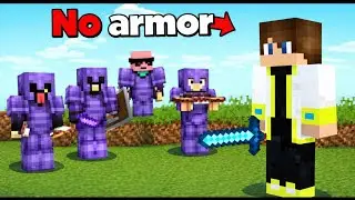 How I Survive Without Armor In This Minecraft Server😱