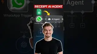 Snap a receipt, AI gets info, saves to sheet & WhatsApp texts you instantly! #aiautomation #n8n