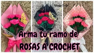 NUEVO e increíble diseño de RAMO DE ROSAS A CROCHET🌹 | Emprende y vende | Rápido y Fácil.