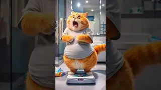 The cat is losing weight😅 #zoozoom shorts #cat lovers #animals #viralvideo #ai #weightloss