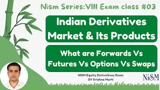 NISM 8 | What are Indian Derivatives Market & Its Products | Forwards Vs Futures | Options Vs Swaps