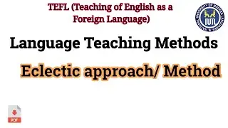 Eclectic method of teaching
