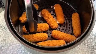 Air Fryer Frozen Mozzarella Sticks Recipe - Crispy On The Outside, Gooey On The Inside! AMAZING!