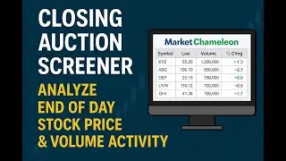 Closing Auction Screener  Analyze End of Day Stock Price & Volume Activity