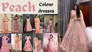 🍑 Peach colour dress design's idea's/Trendy Peach colour dress #peachcolour  @Bluebereofficial