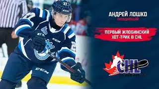 Первый жлобинский хет-трик в CHL | Андрей Лошко