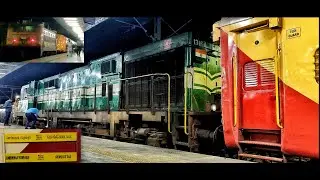 Screaming Diesel to Whining Electric | Sengottai Silambu Express Engine Change at Tiruchy Junction