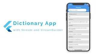Dictionary App in Flutter using StreamBuilder