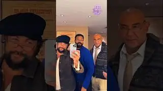 Jason Momoa, Dave Bautista, and Jordan Howlett bringing all the vibes. 🎬🔥#jasonmomoa #wreckingcrew