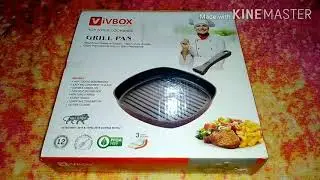 ViVBOX Non Stick Grill Pan Review || Affordable Grill Pan From Flipkart | Non Stick Grill Pan In 299