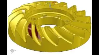 3d tooth contact simulation on spiral bevel gear