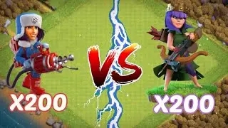 X200 cryoneer VS X200 archer queen || Epic Battle😱 || Who Will Win || #nitroved #clashofclans