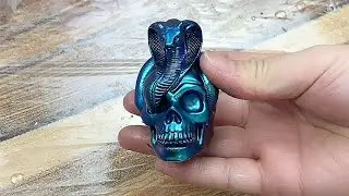 Crafting with Venom & Vigor: Unleashing the 3D Cobra and Skull Ornament Resin Mold