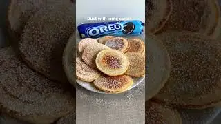 Oreo stuffed mini pancakes