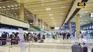 Morning Walk at Gimpo Airport | Long Security Lines & Quiet Terminal Scenes