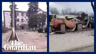 Footage shows devastated town of Volnovakha, Ukraine