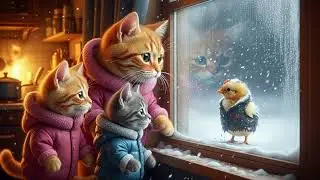 A Cat Family Saves a Lost Baby Chick ❄️🐥🐱🐥❤️