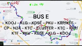 UNIVERSITI TEKNOLOGI MALAYSIA, UTM SHUTTLE BUS E (KDOJ - KLUSTER) 马来西亚工艺大学巴士E路线