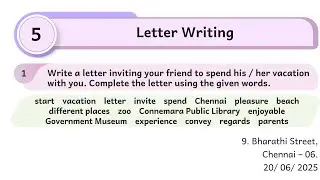 Thiran 7th English workbook lesson unit 5 answers grade level letter writing 