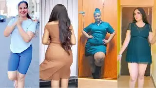 Most Beautiful Chubby Aunties Slow Motion Walking Videos | Girl Indeed