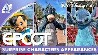Surprise characters appearances at Epcot in Walt Disney World 2024
