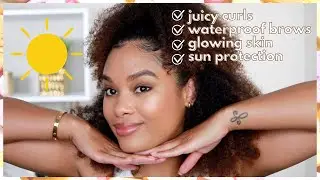 2021 summer hair, beauty + skin favorites! | best products for 3c 4a hair + combination skin