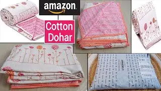 *Amazon Cotton Floral Reversible Single Dohar/Blanket/Rajai*Single Cotton Blanket at Rs.664/Review