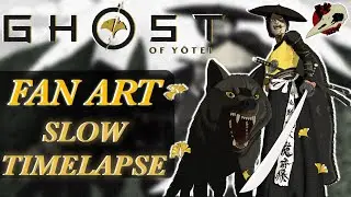 Ghost of Yōtei fan art illustration👹 Slow Timelapse! (Create with @Procreate )