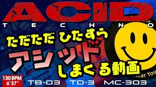 【Acid】ただただひたすらアシッドしまくる動画　Acid Techno：Roland TB-03, MC-303, Behringer TD-3