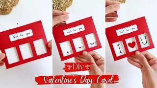DIY Valentine&rsquo;s Day Card with Hidden Message | So Cute 😍
