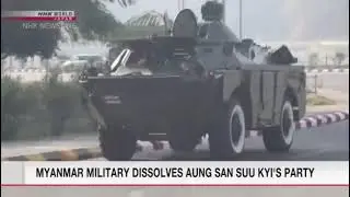 Myanmar's military dissolves Aung San Suu Kyi's NLD party