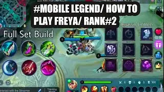 #MOBILE LEGEND/HOW TO PLAY FREYA/RANK#2 BUDZ ROMMZ