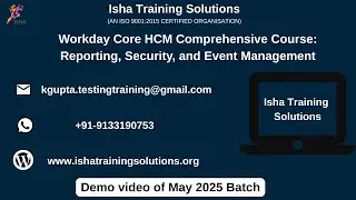 Workday Core HCM Demo Video On 19th April 2025.Call/WhatsApp on +91-9133190573 to Enroll