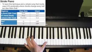 Jazz Piano Tutorial - Stride Piano