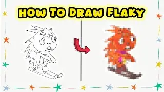 How to Draw Flaky from Happy Tree Friends &ndash; Cute Cartoon Animal Drawing