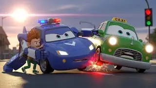 Sun Glare Traffic Safety Story ☀️🚦 | Learning Visibility Rules with Rescue Vehicles