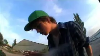 Headshot!!! Skateboard hits face!