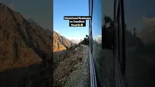 Uttrakhand Roadways 😰 #mountains #bus #roads #offroad #ytshorts #deadliest #uttrakhandtourism