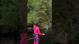 Looking at the steep walls of Gimegolts Canyon in Sweden! SUP Paddle Boarding Adventure