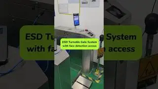 STXtek ESD Turnstile Gate System with face detection access #esdturnstile #esdtester #esdsystem