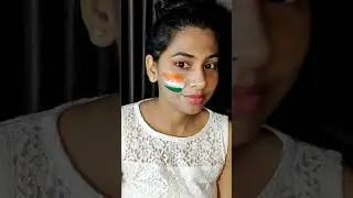 Easy Way to make Flag on face❤️#independenceday