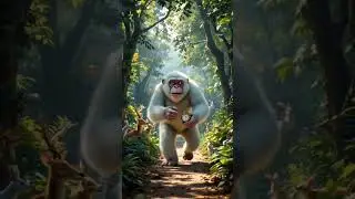 A monkey and his family planning a tree in a desert#mo key#aivideo#kidsstory#monkey