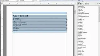 LibreOffice-Writer (31) A Simple Table of Contents