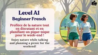Level A1  I French language lessons for beginners I Conversation in Park
