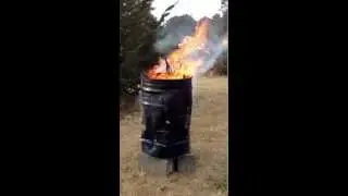 44 Gallon drum: Smoking and Bubbling 44 Gallon Drum